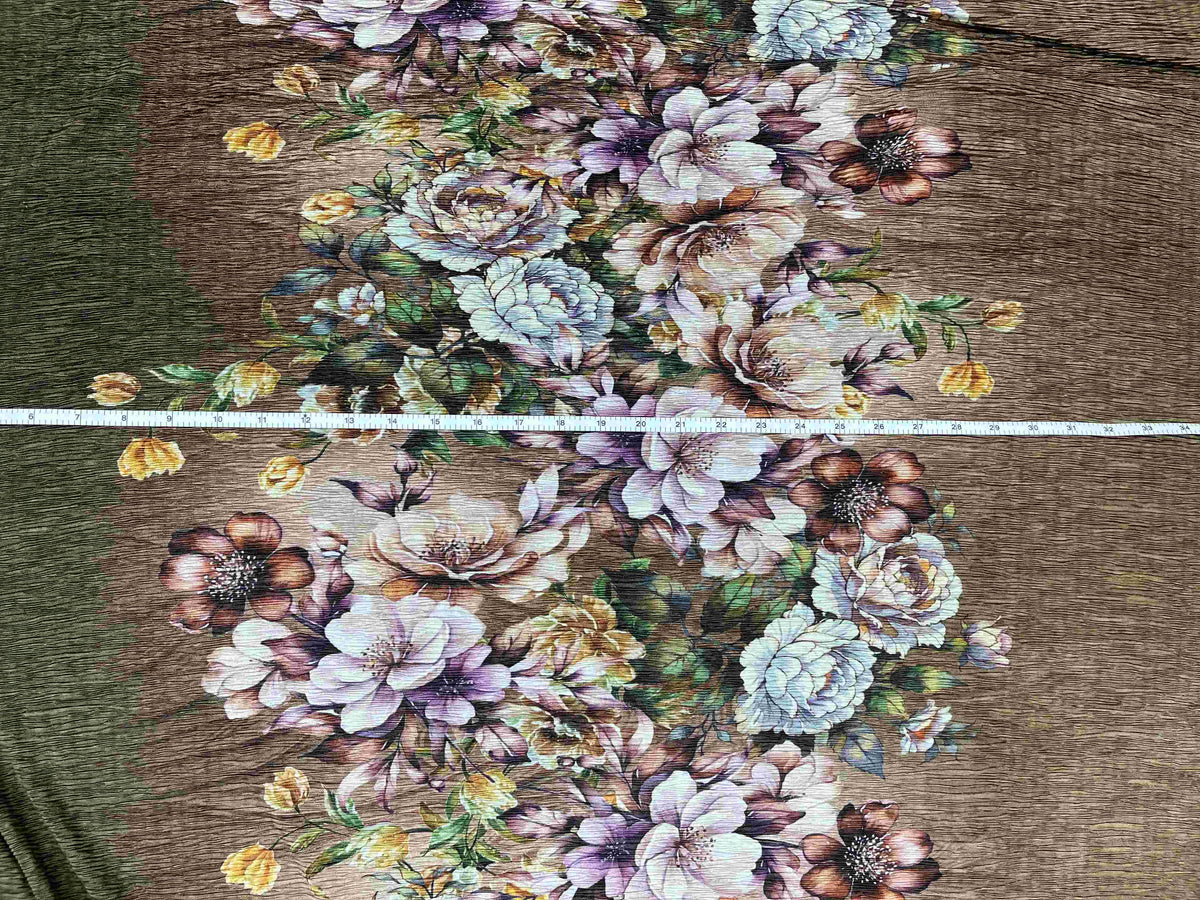 Crushed Jersey Fabric - Boho Floral