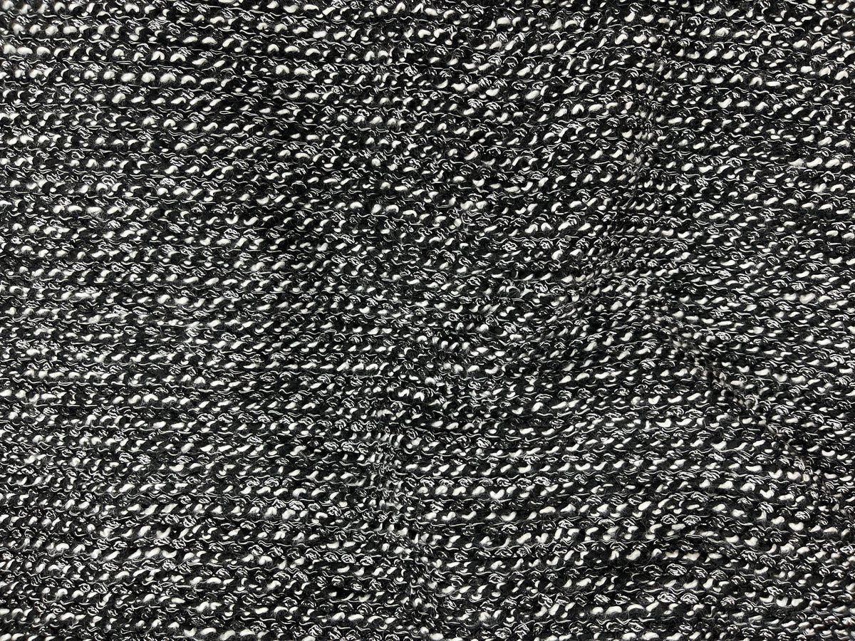 Boucle Fabric - Black/White