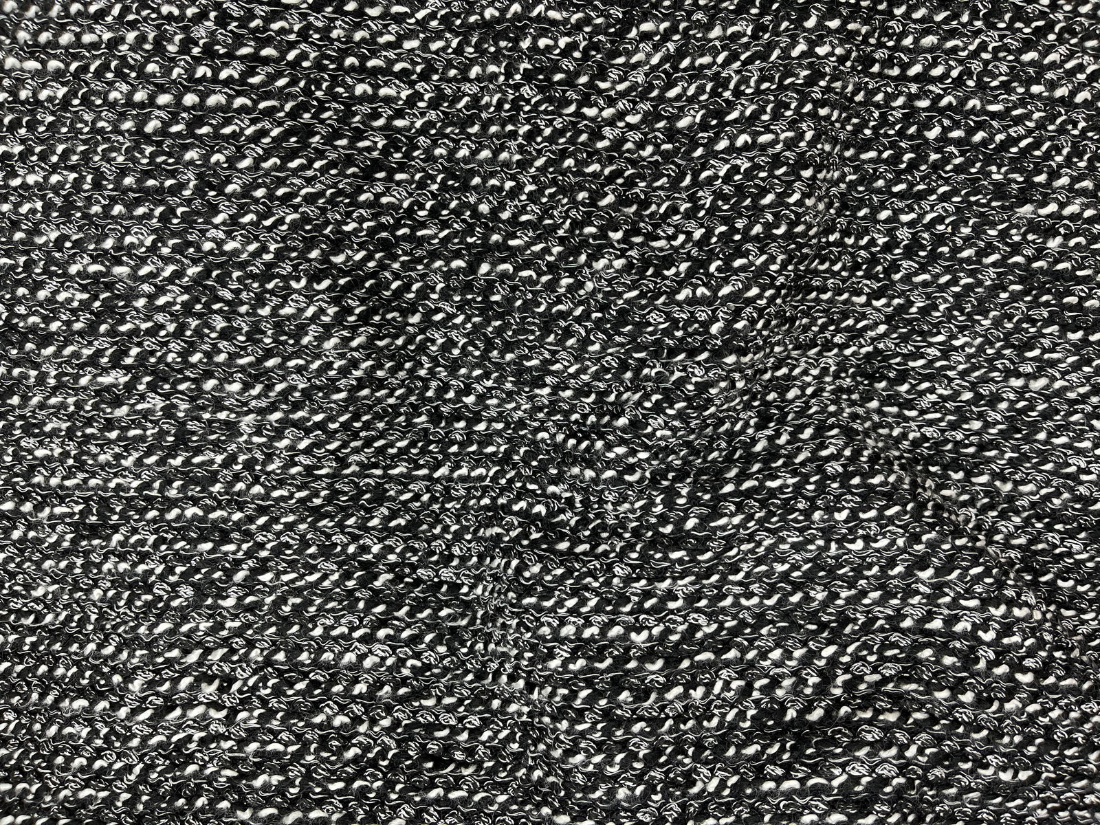 Boucle Fabric - Black/White - Cheap Fabrics