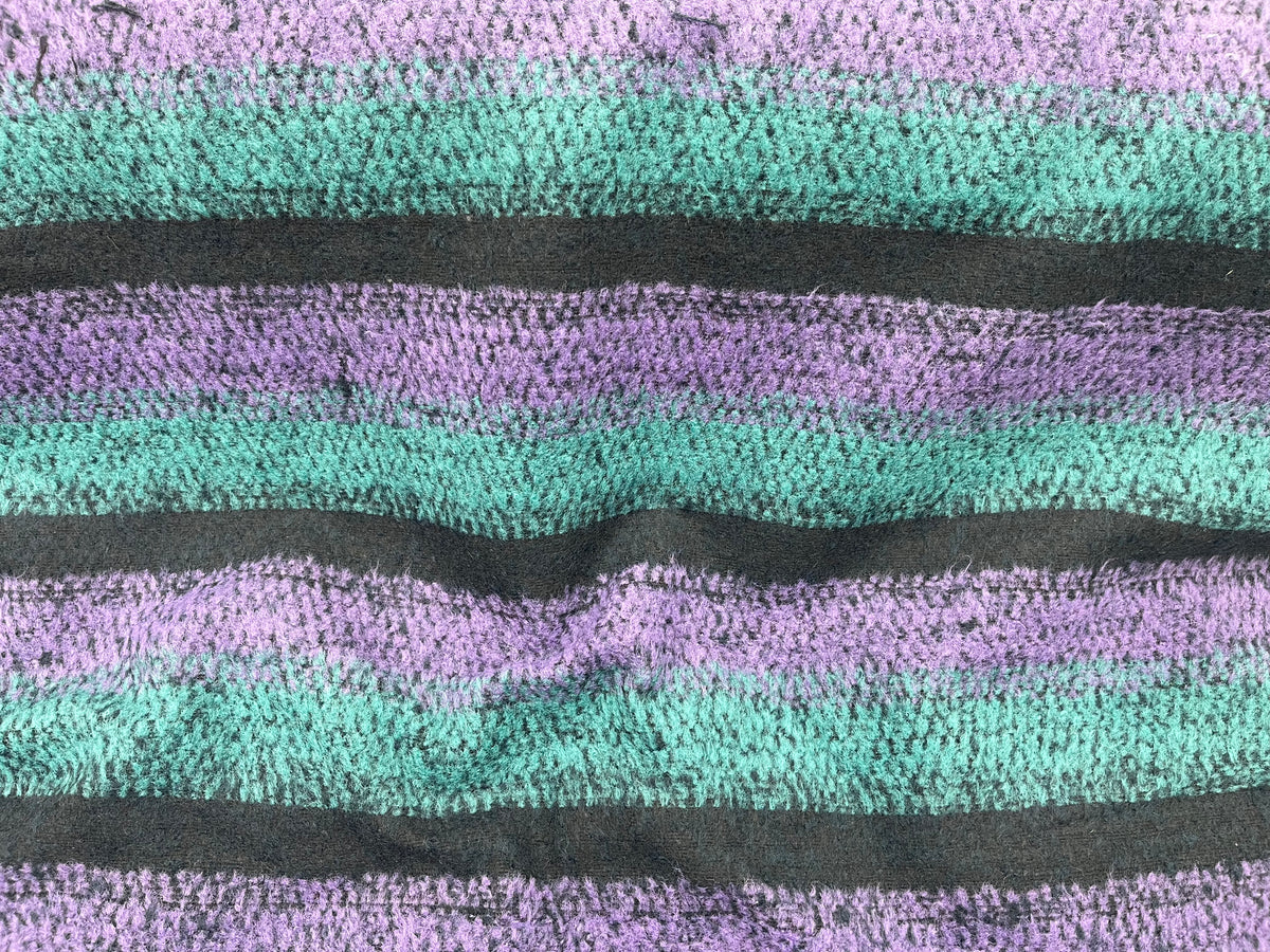 Boucle Fabric - Purple Jade Stripe