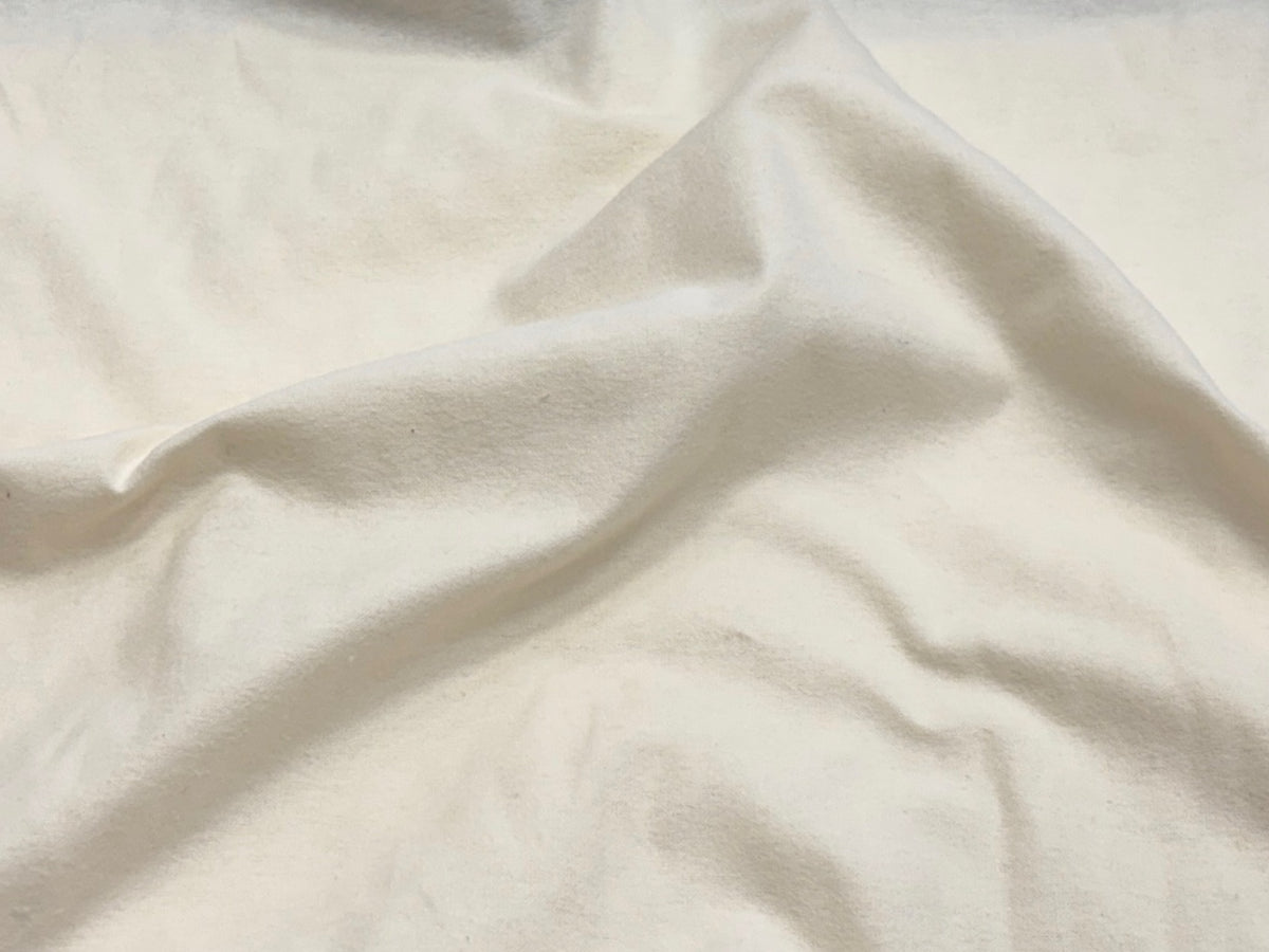 Cream Wynciette Brushed Cotton Fabric by Cheap Fabrics, showing soft, textured brushed cotton material in a natural cream color.