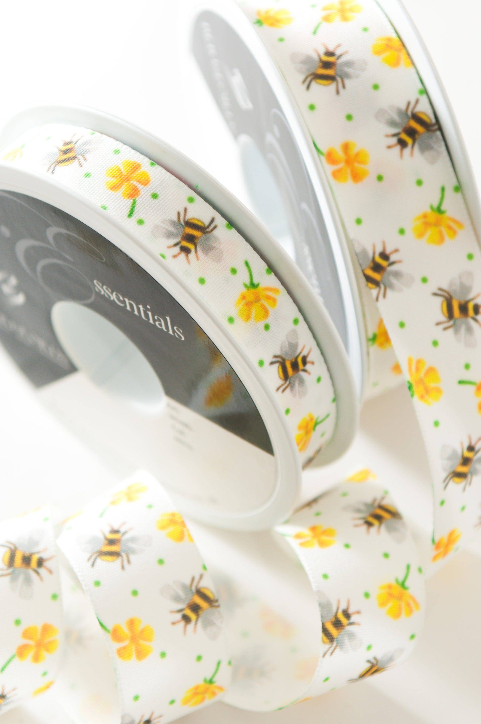 Grosgrain Ribbon - Busy Bees - Cheap Fabrics