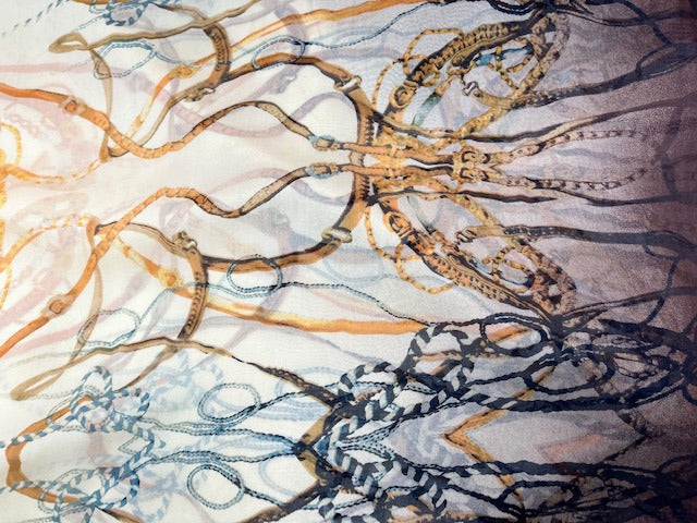 Chain Magic Silk Printed Chiffon