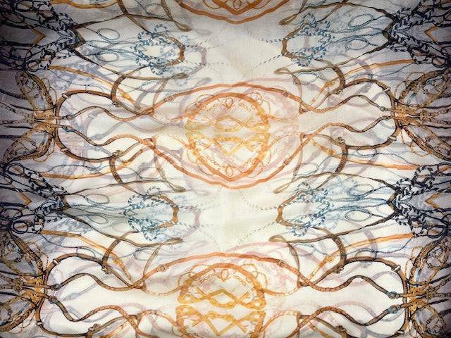 Chain Magic Silk Printed Chiffon - Cheap Fabrics