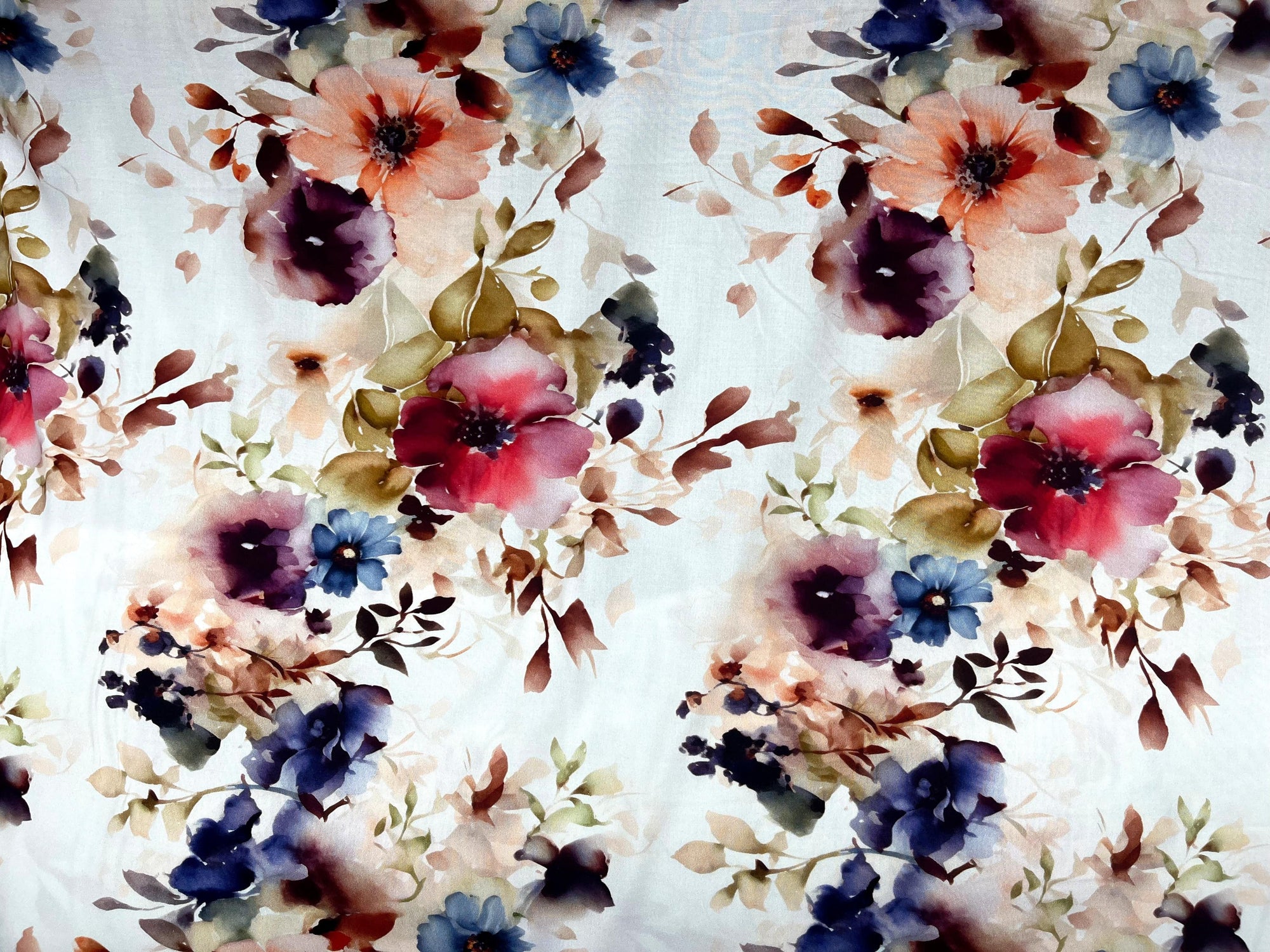 Digital Summer Viscose - Chinese Flower - Cheap Fabrics