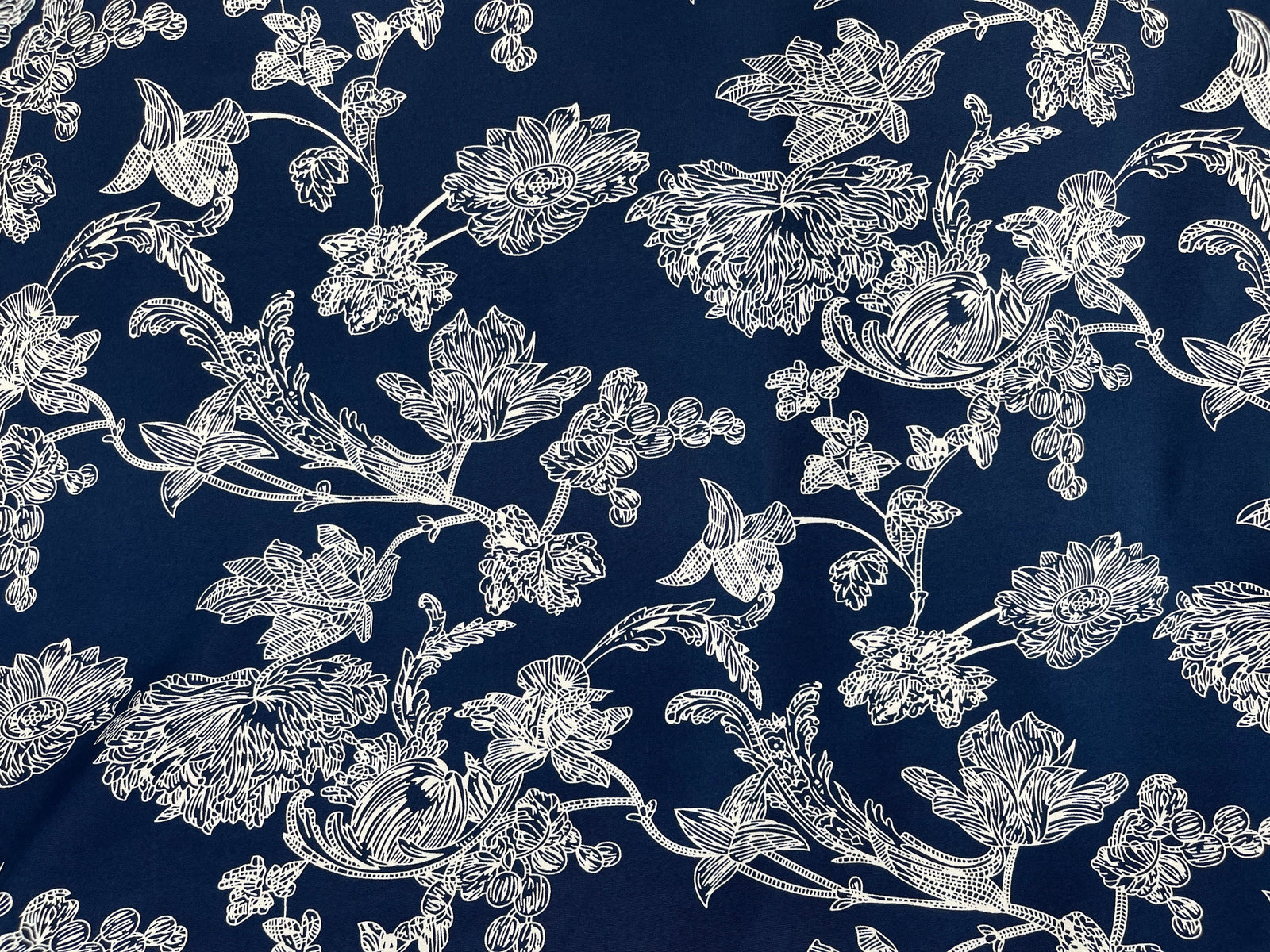 Chinese Garden - Printed Crepe Fabric - Cheap Fabrics