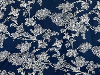 Chinese Garden - Printed Crepe Fabric