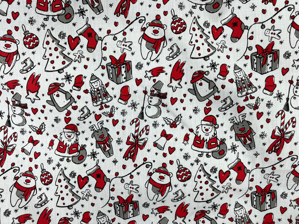 Christmas Spirit - Poly/Cotton Print Fabric