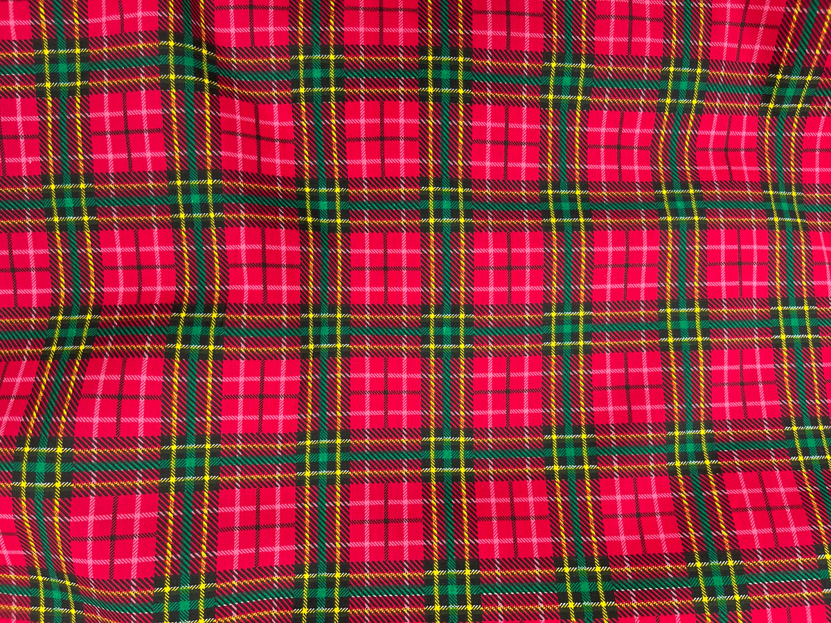 Christmas Tartan - Poly/Cotton Print