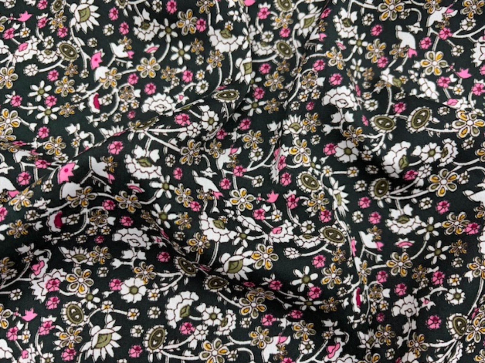 Mini Floral - Clearance Printed Crepe Fabric - Cheap Fabrics