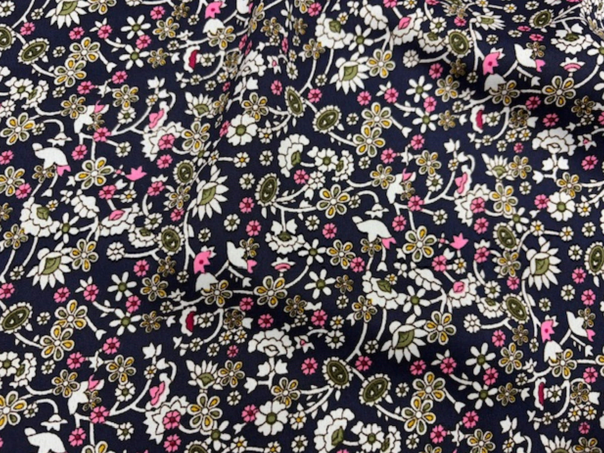 Mini Floral - Clearance Printed Crepe Fabric - Cheap Fabrics