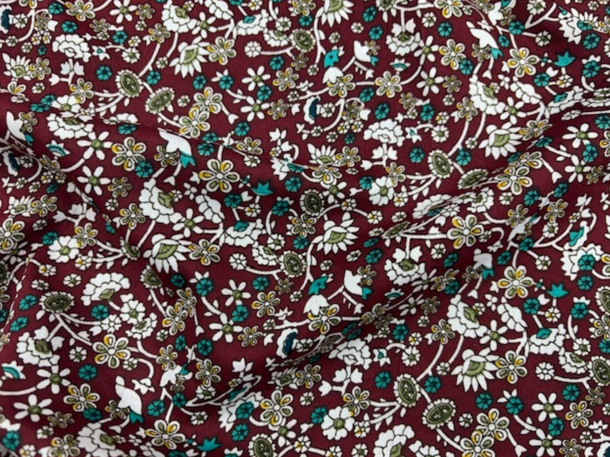 Mini Floral - Clearance Printed Crepe Fabric - Cheap Fabrics