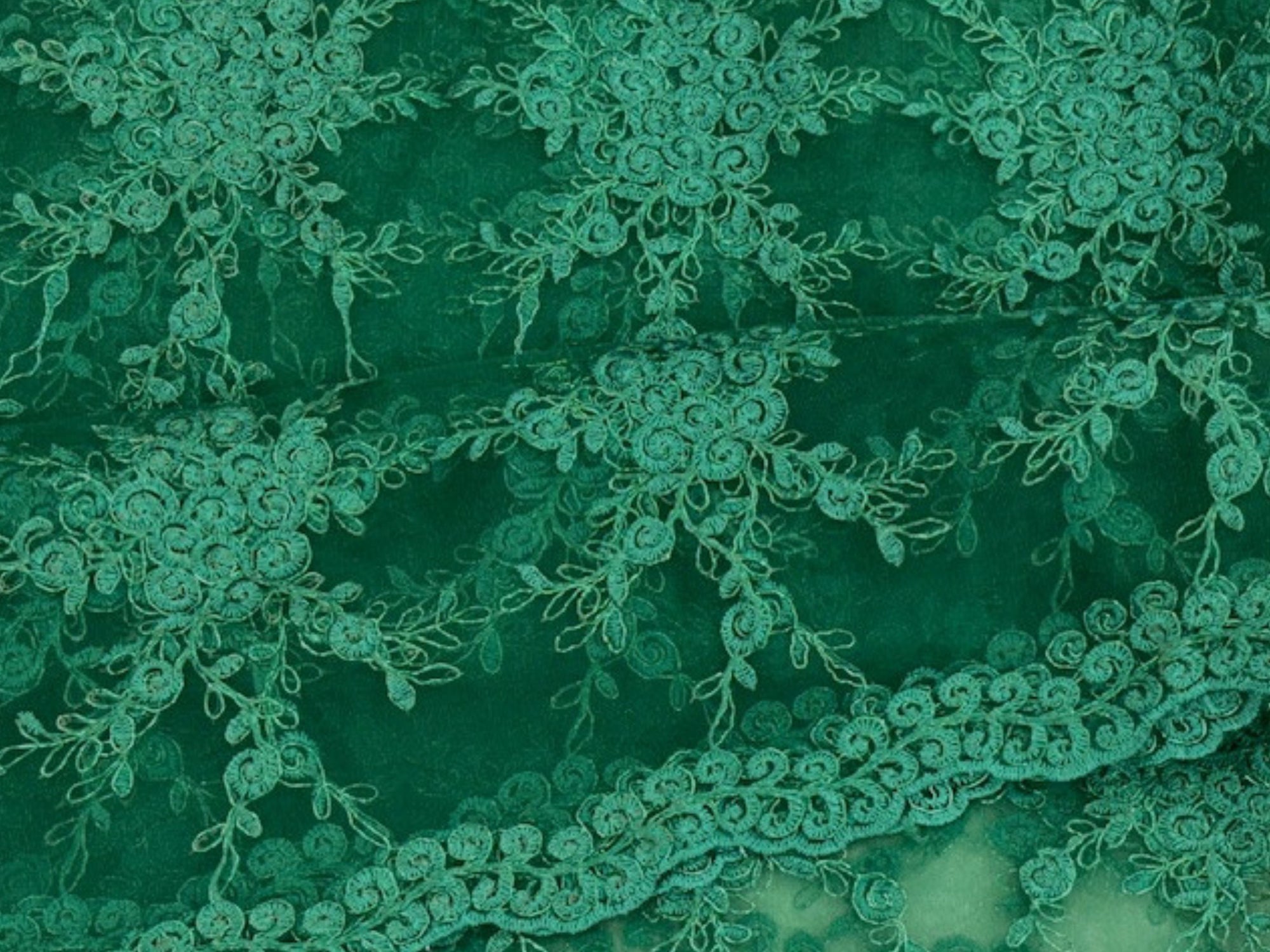 Corded Flower - Clearance Embroidered Tulle - Cheap Fabrics