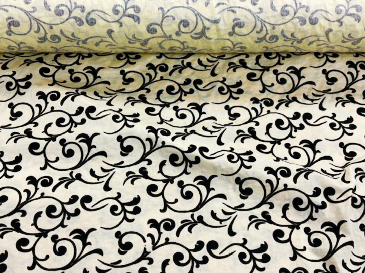 Scroll - Cotton Mix Flock