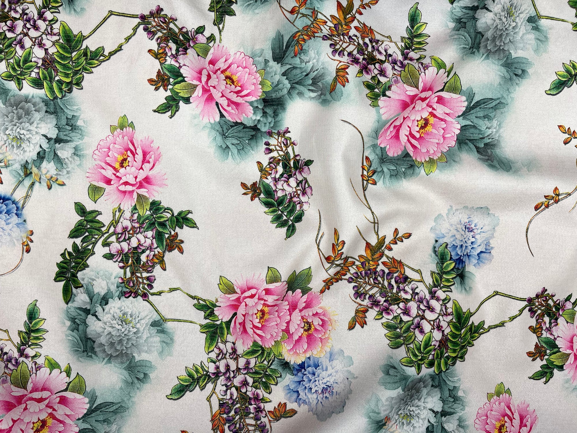 Country Rose Shimmer Taffeta Fabric