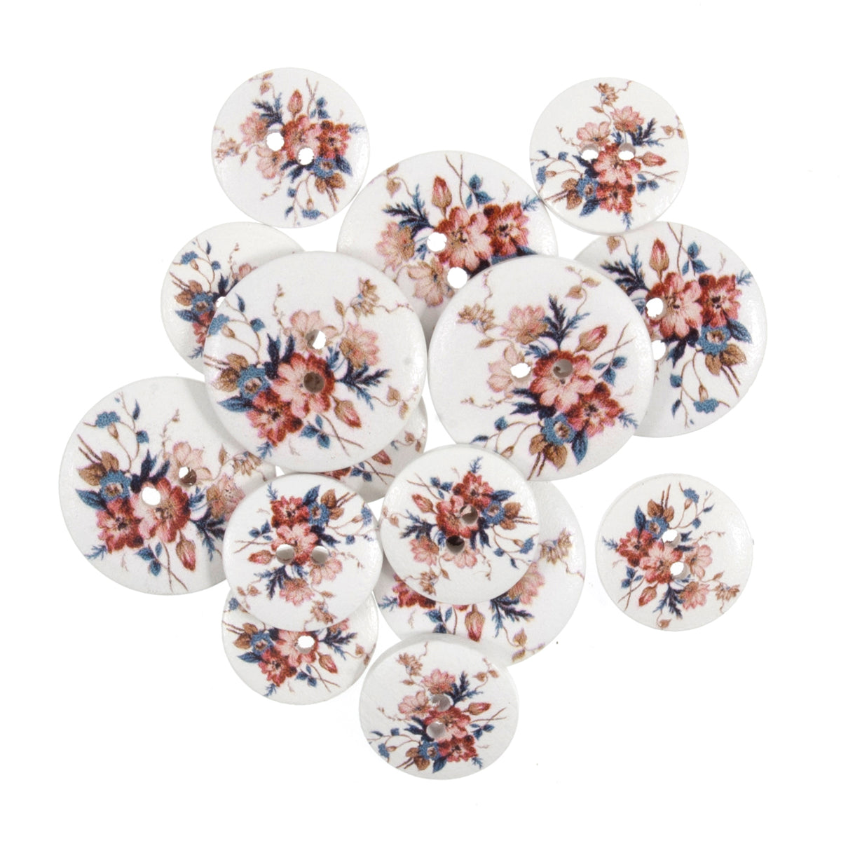 Craft Buttons - Dainty Floral