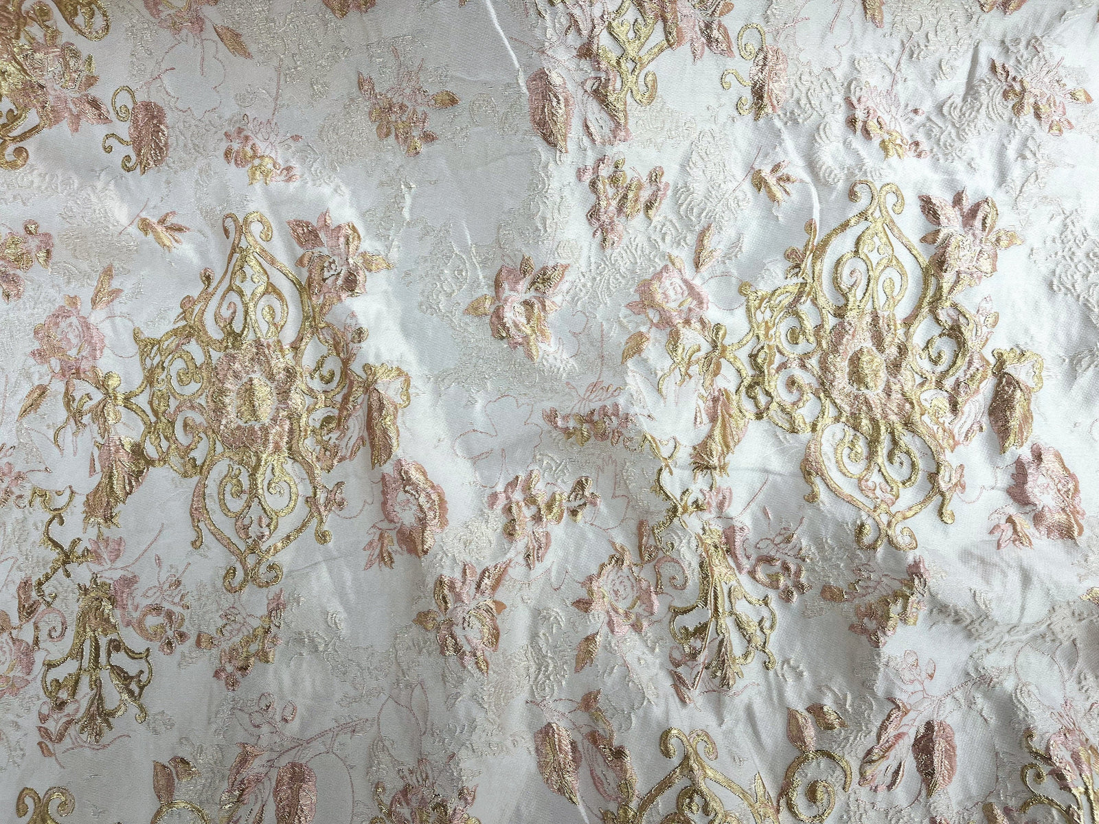 Crest Korean Brocade Fabric - Cheap Fabrics