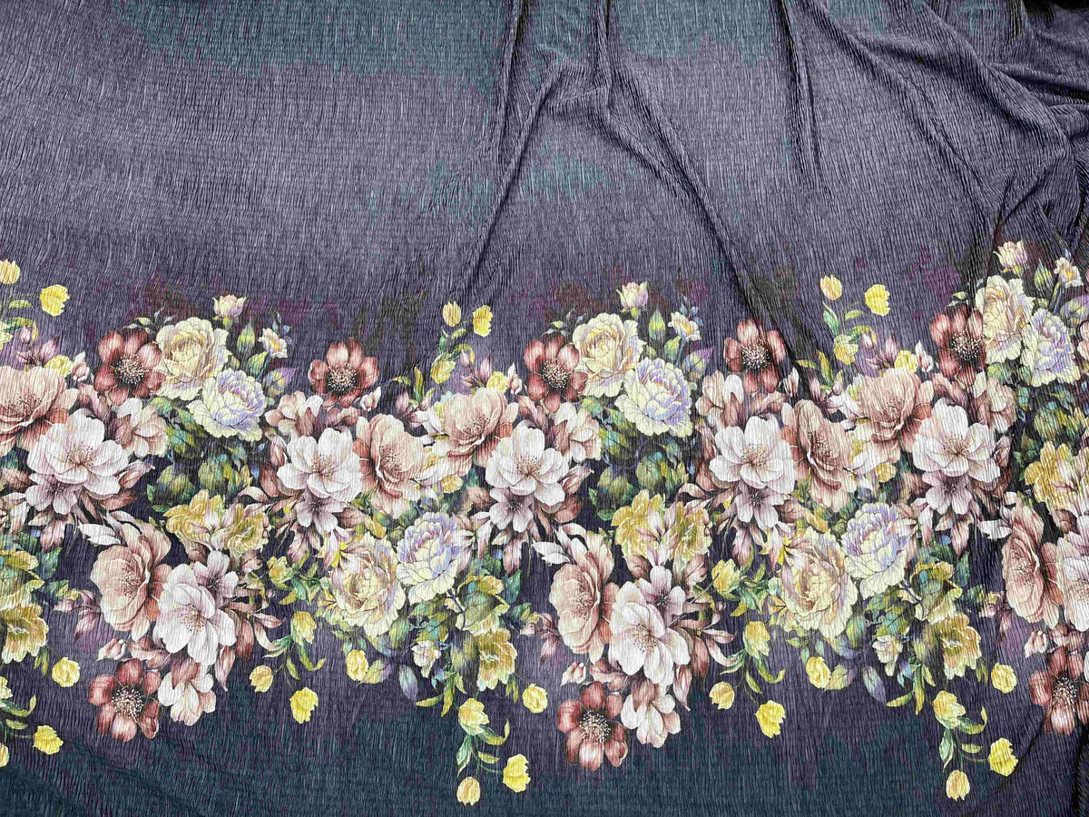 Crushed Jersey Fabric - Boho Floral