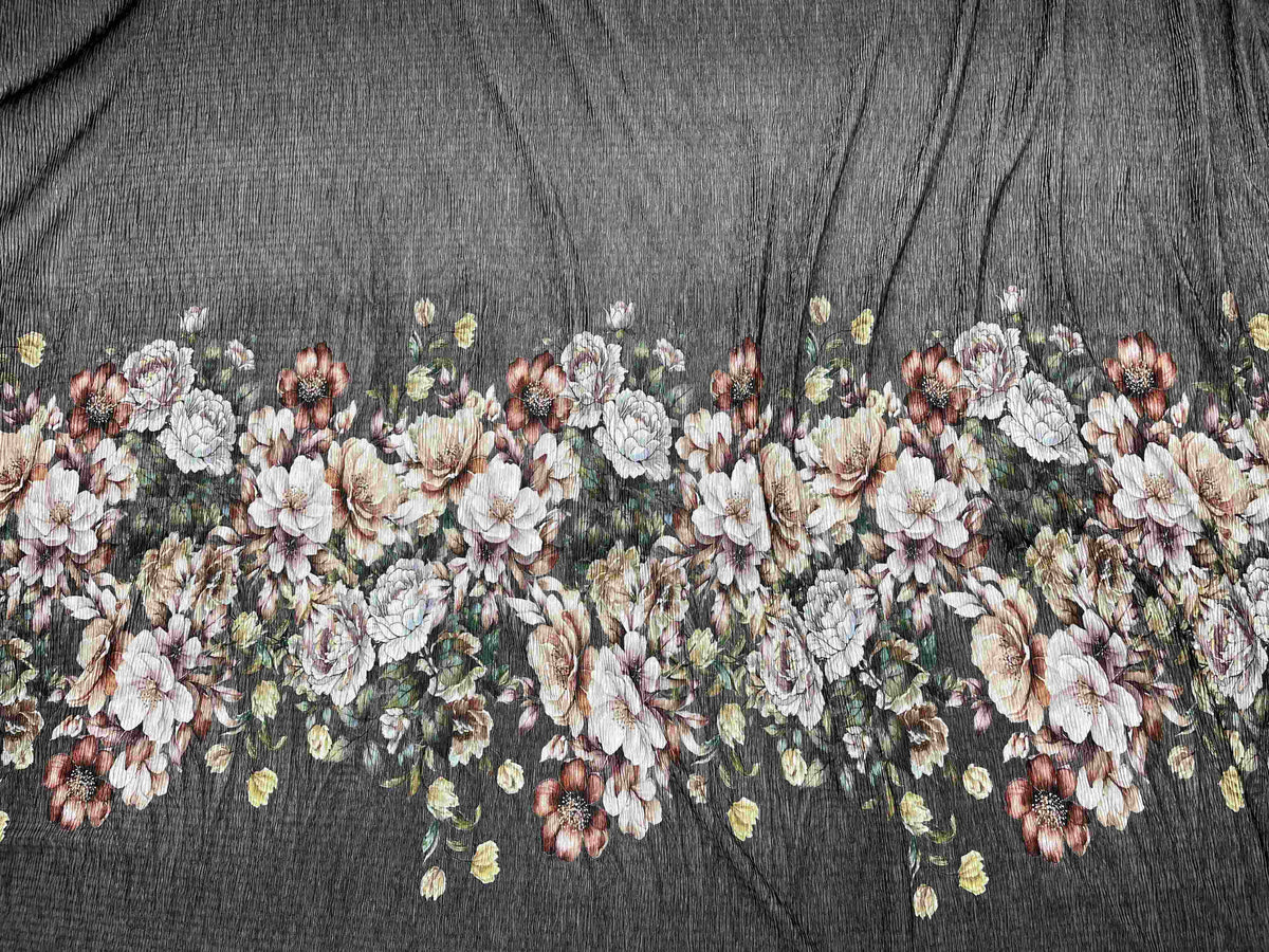 Crushed Jersey Fabric - Boho Floral