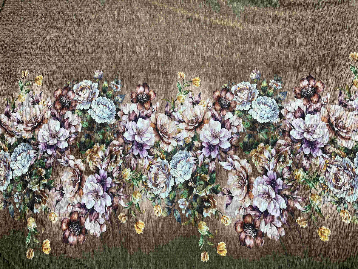 Crushed Jersey Fabric - Boho Floral
