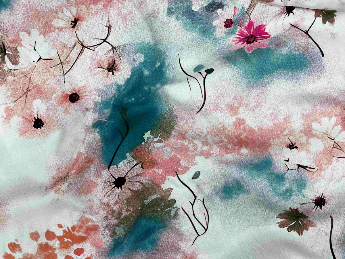 Deluxe Printed Viscose Fabric - Artistic - Cheap Fabrics