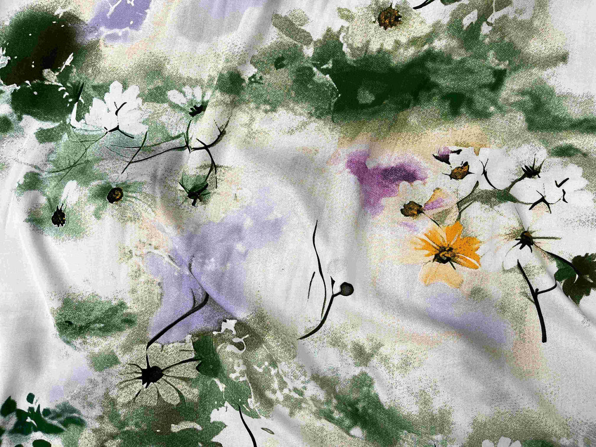 Deluxe Printed Viscose Fabric - Artistic - Cheap Fabrics