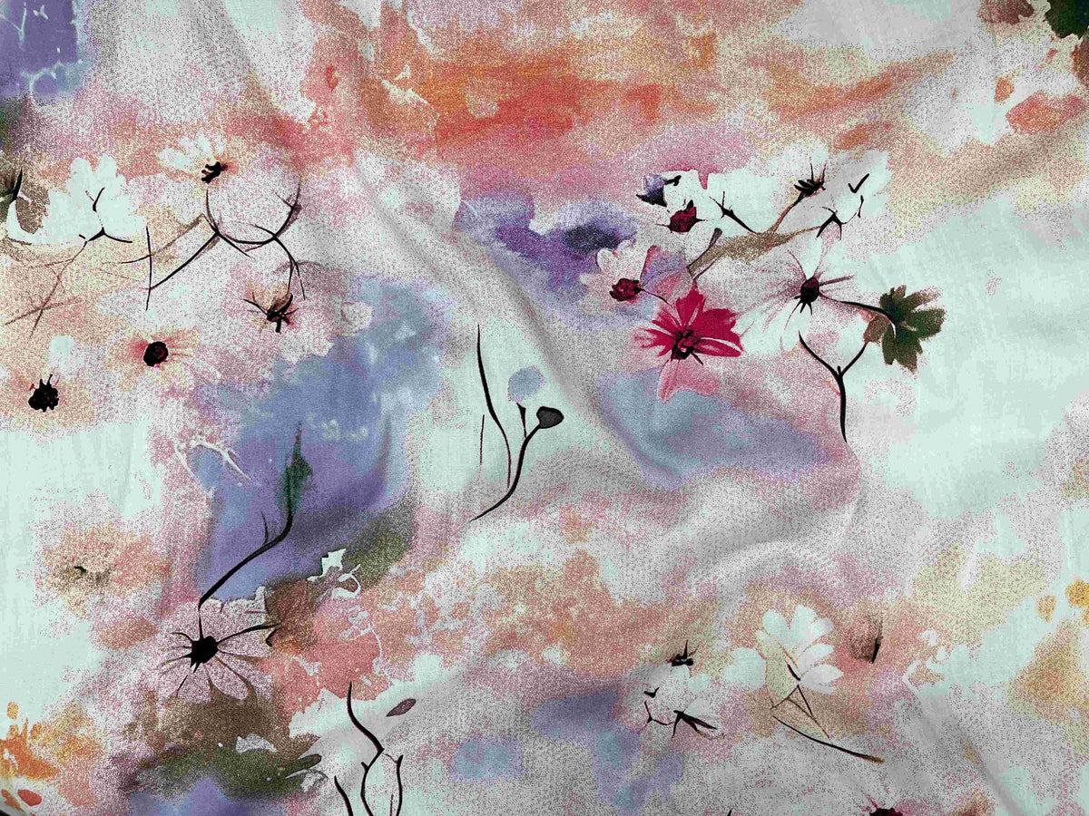 Deluxe Printed Viscose Fabric - Artistic - Cheap Fabrics