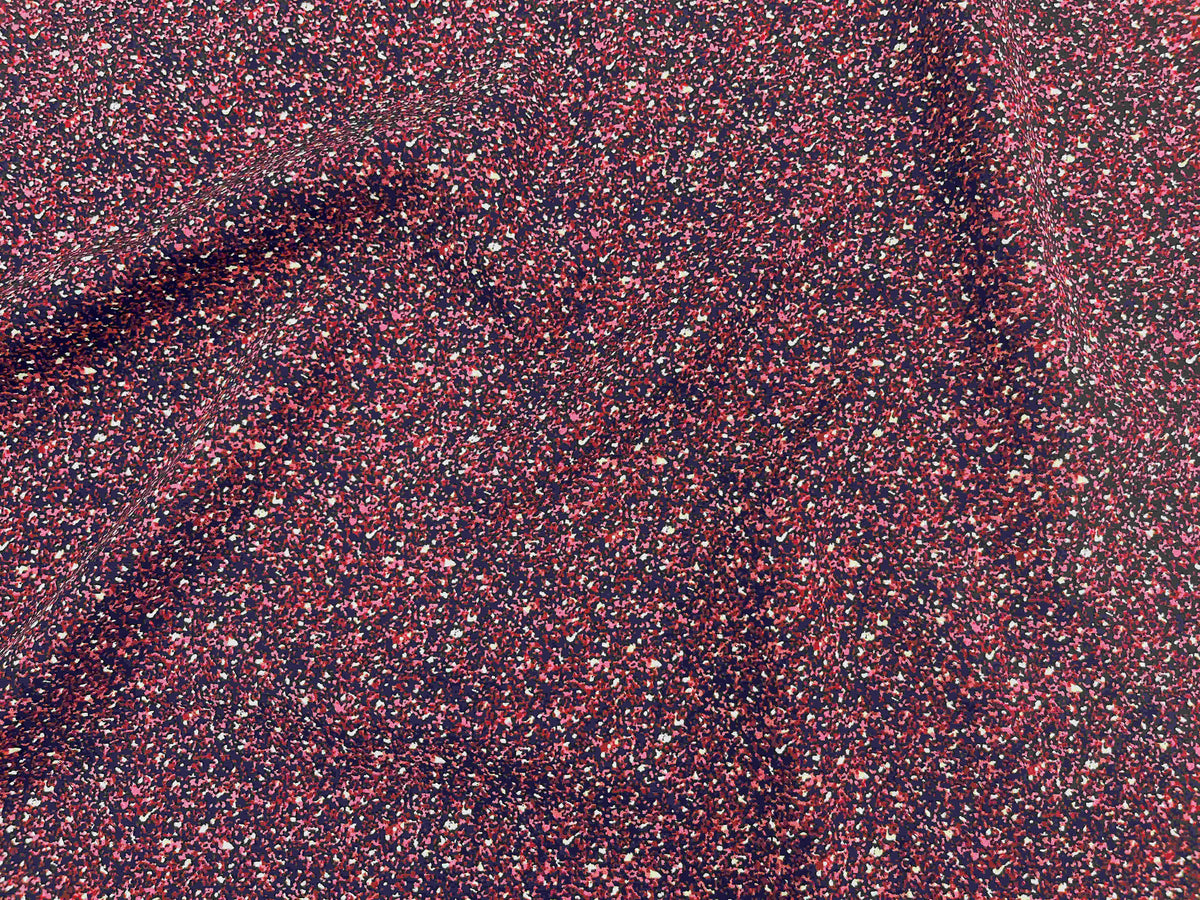 Maroon Deluxe Printed Viscose Fabric from Cheap Fabrics featuring a detailed granite pattern, ideal for clothing and home decor.