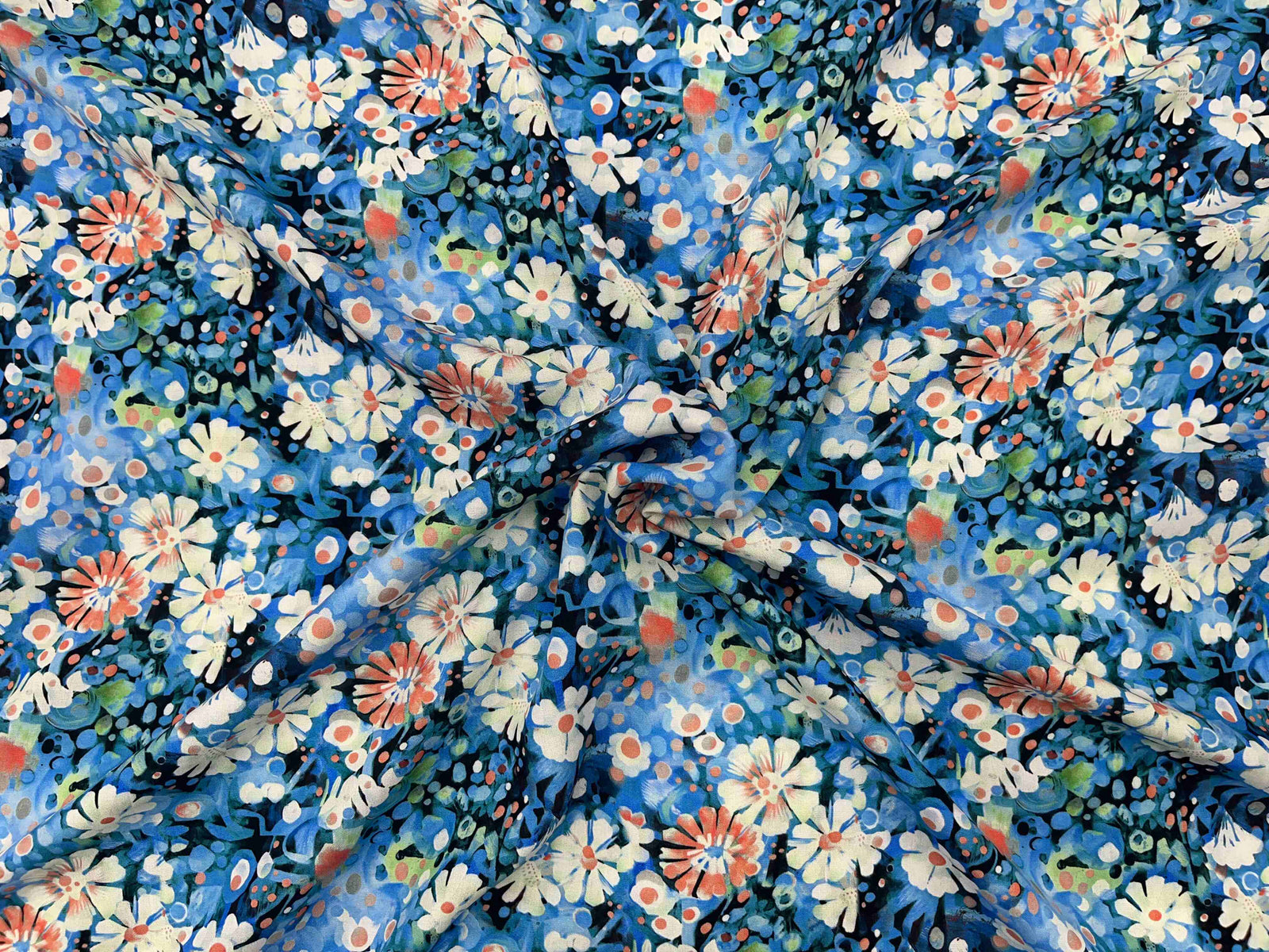 Digital Printed Viscose Fabric - Funky Flower - Cheap Fabrics