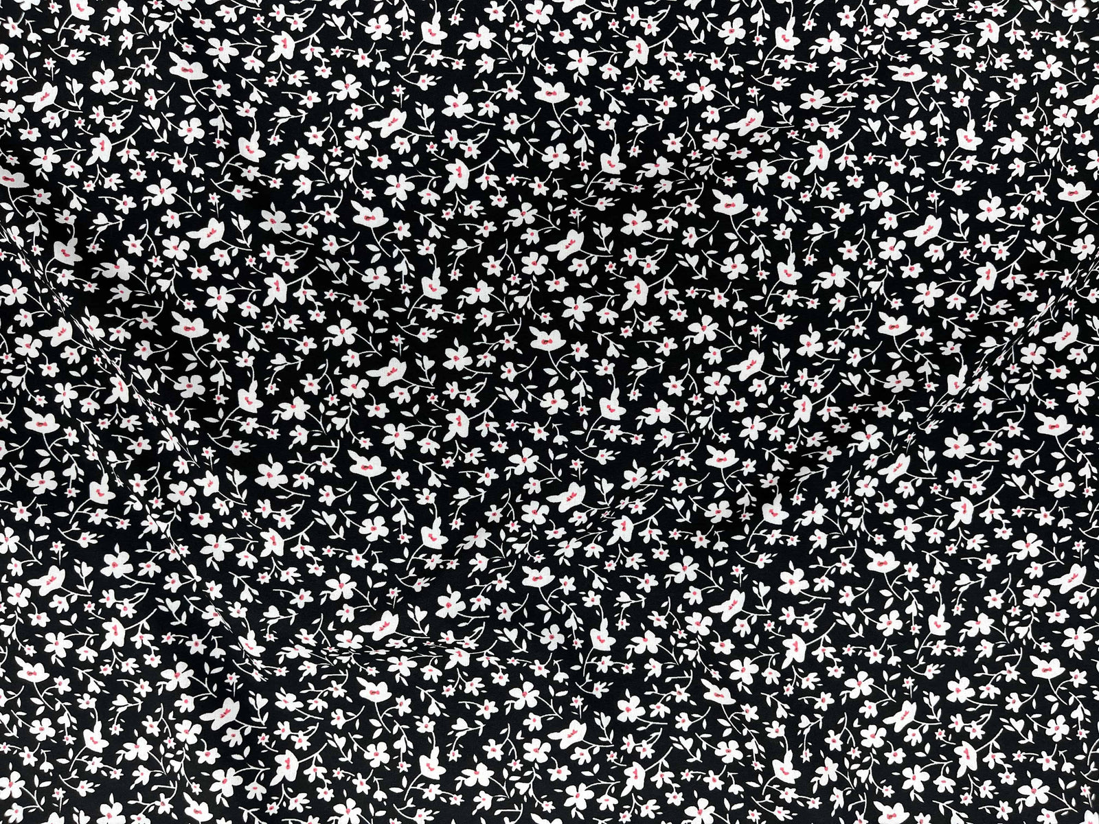 Ditsy Floral - Printed Crepe Fabric - Cheap Fabrics