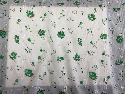 Embroidery Anglais - Green/White Delight