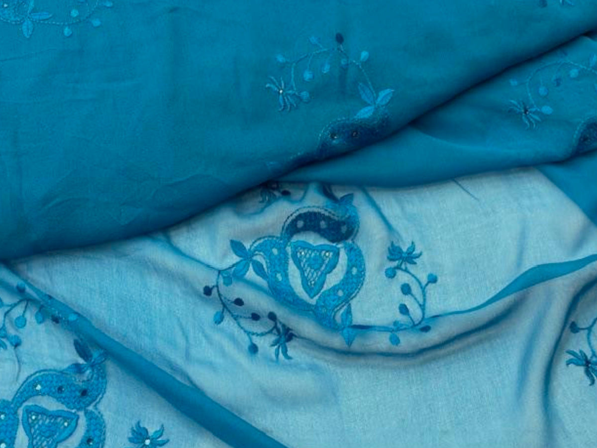 Silk Embroidered Chiffon - Cheap Fabrics