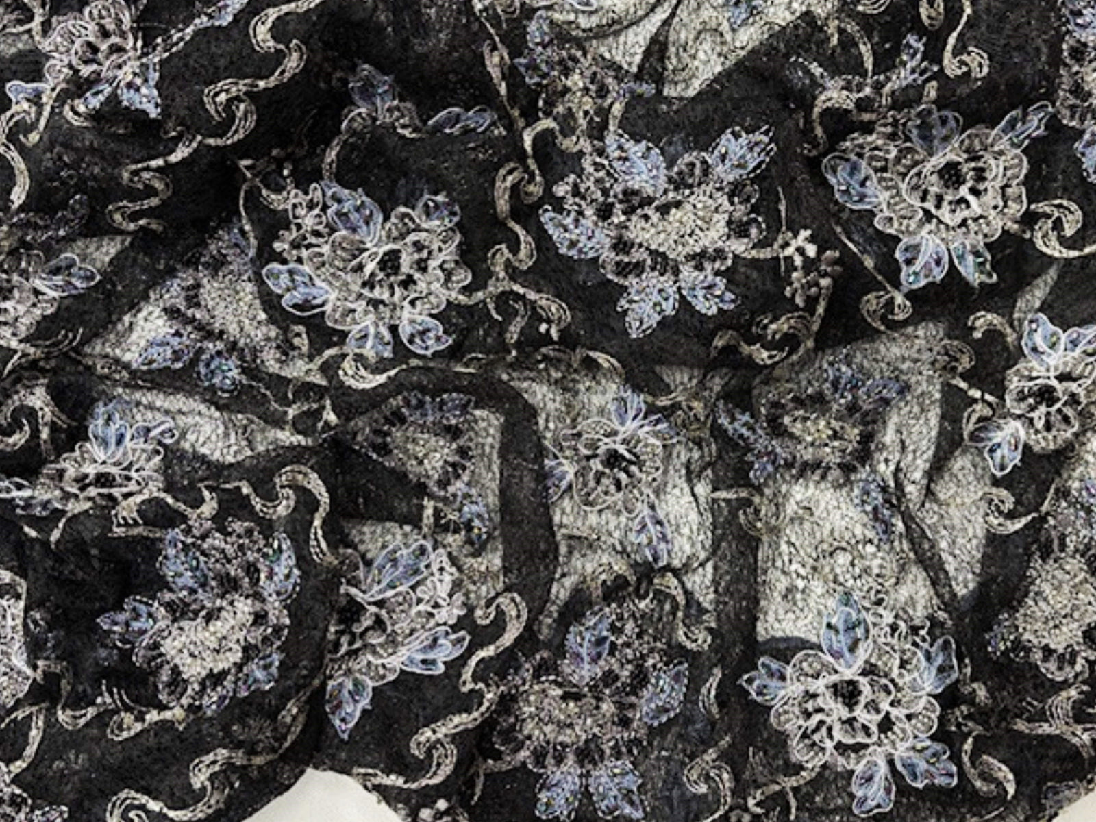 Design 4 - Embroidered Tulle Scalloped Edge - Cheap Fabrics