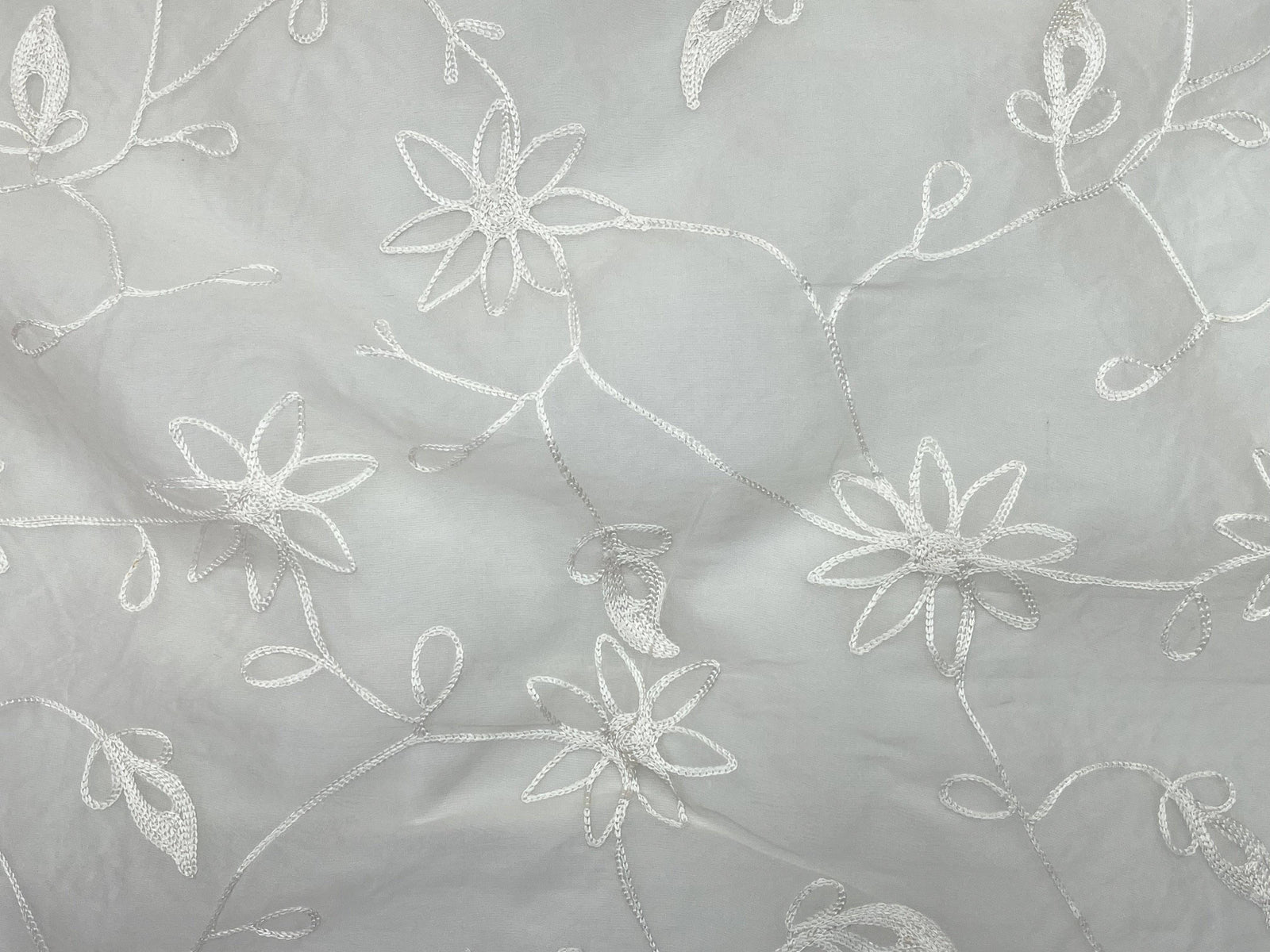 Embroidered Silk Organza Fabric - Cheap Fabrics