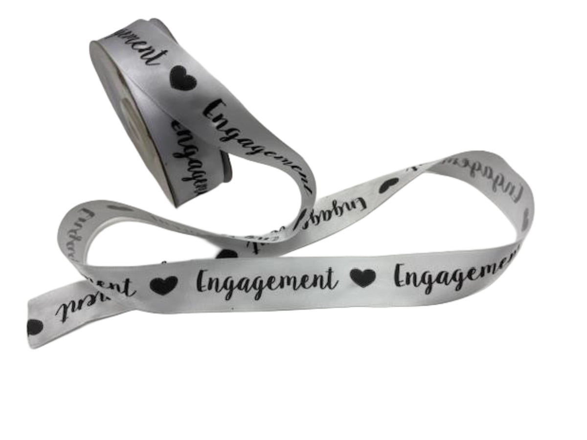 Engagement Satin Ribbon - 25mm - Cheap Fabrics
