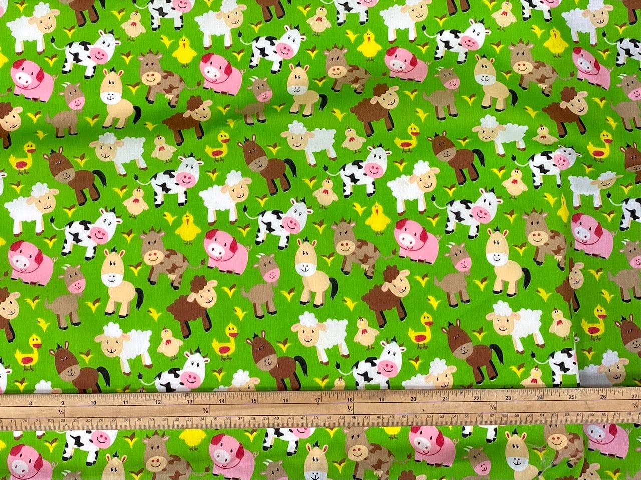 Farmyard- Poly/Cotton Print - Cheap Fabrics
