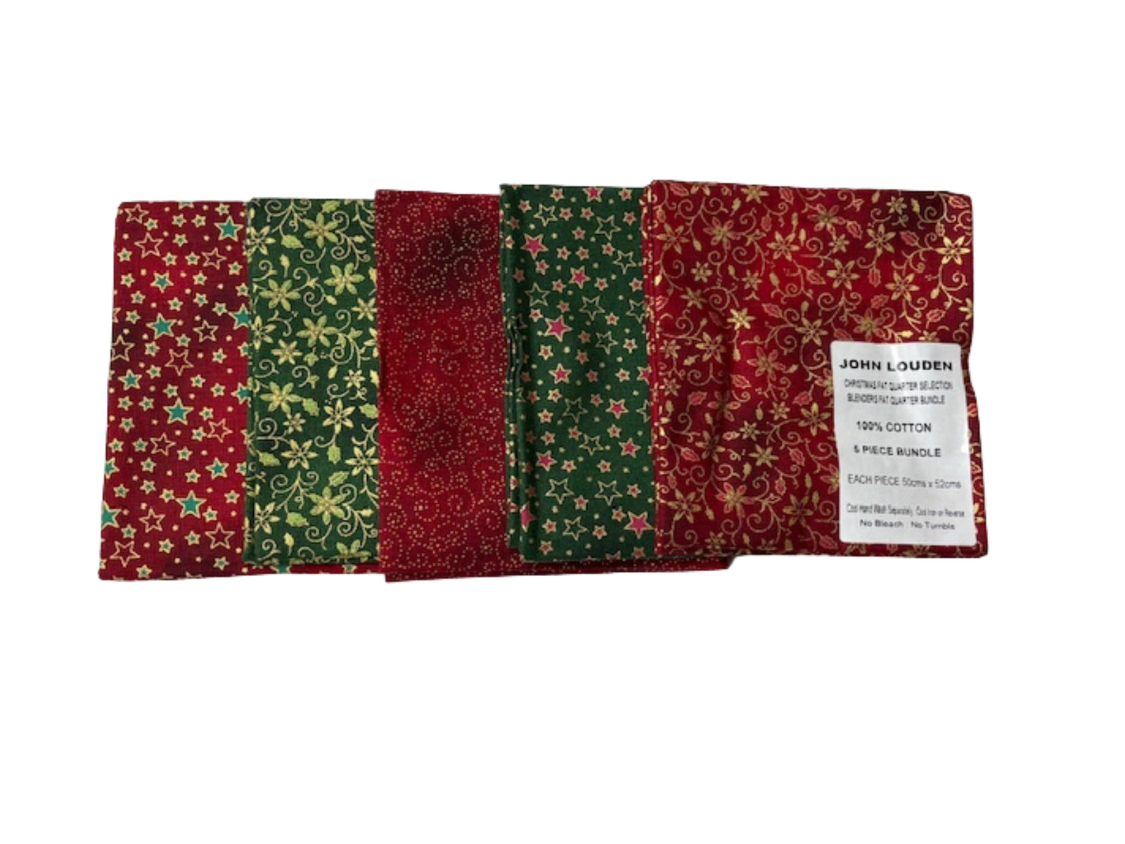 Christmas Fat Quarter 5 Piece Bundle - John Louden - Cheap Fabrics