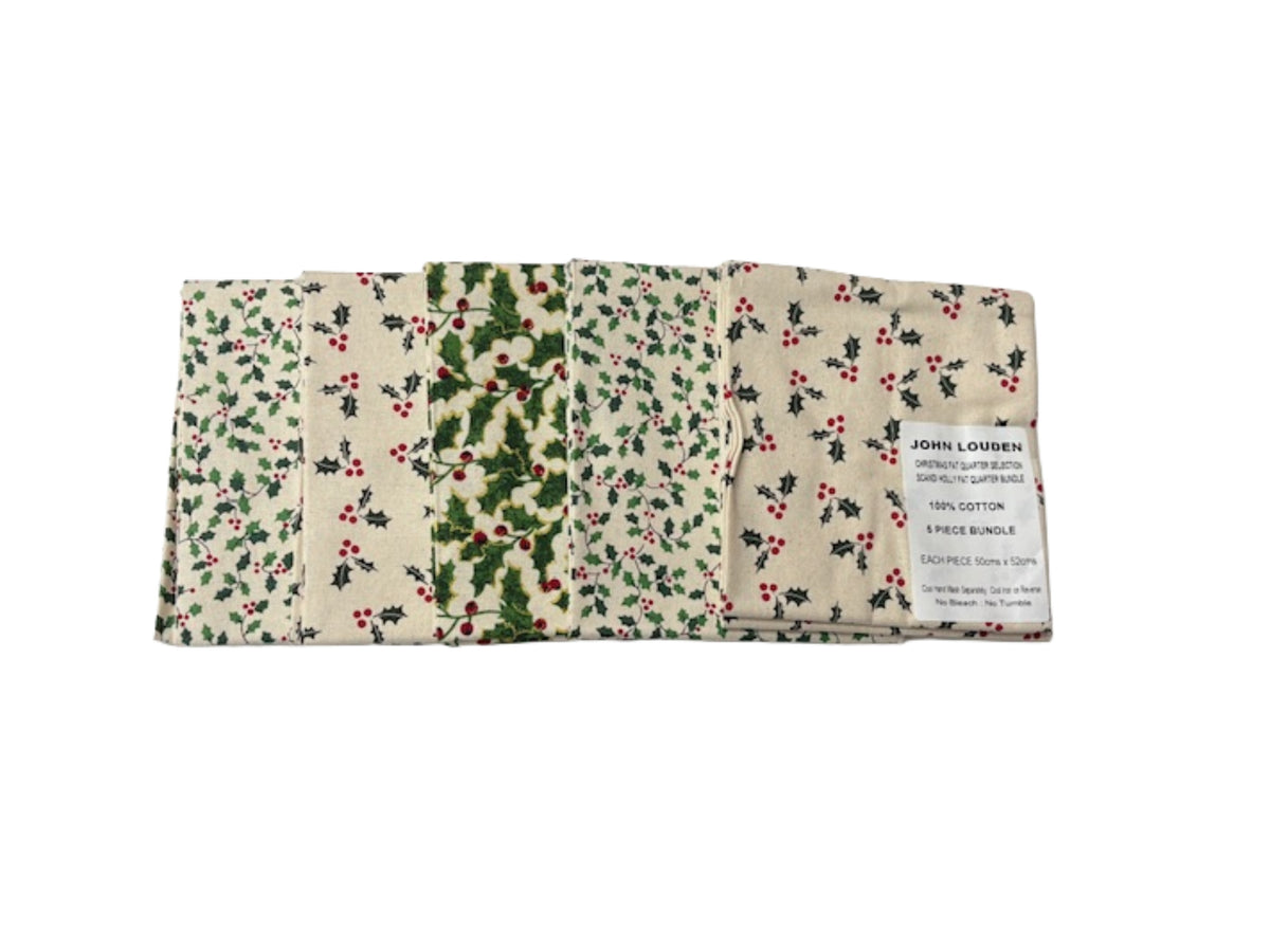 Christmas Fat Quarter 5 Piece Bundle - John Louden - Cheap Fabrics