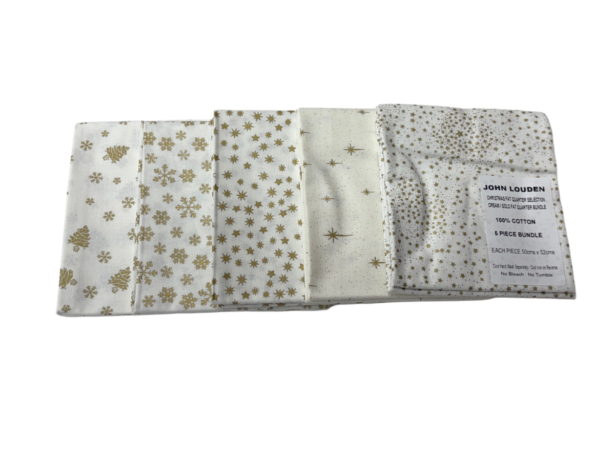 Christmas Fat Quarter 5 Piece Bundle - John Louden - Cheap Fabrics