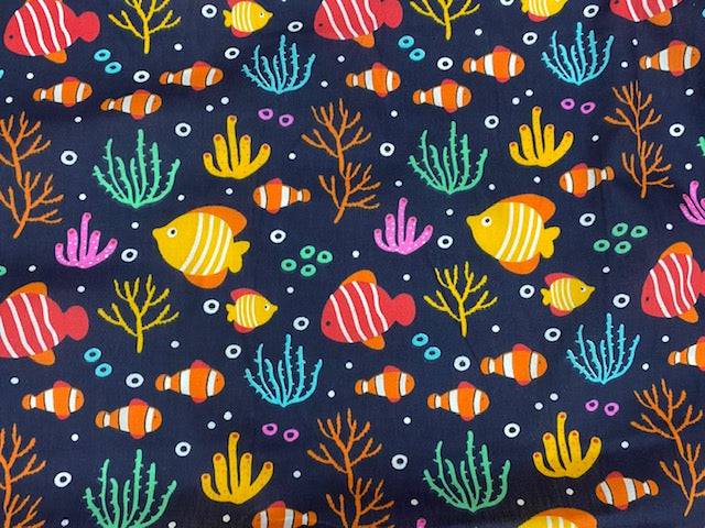 Sealife Fish - Poly/Cotton Print - Cheap Fabrics
