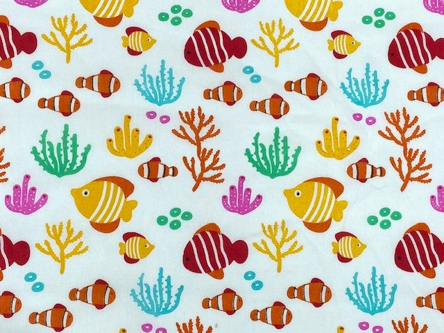 Fish Aquarium - Poly/Cotton Print