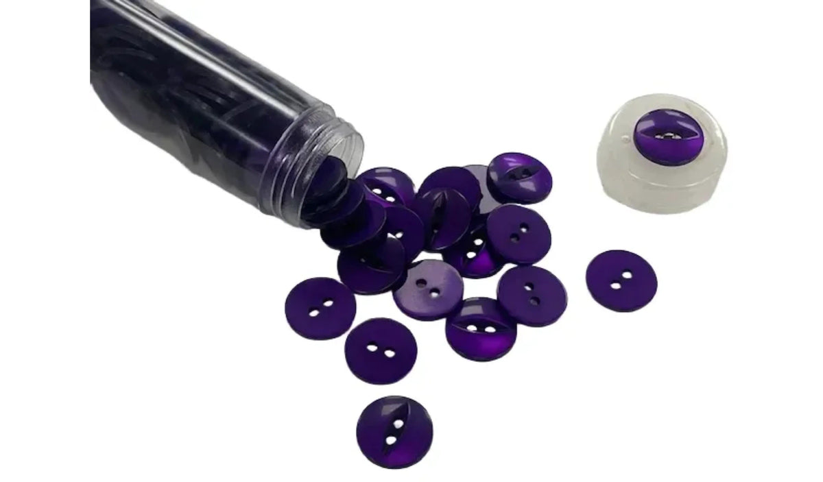 Small Fisheye Flat Buttons - 11mm - Cheap Fabrics