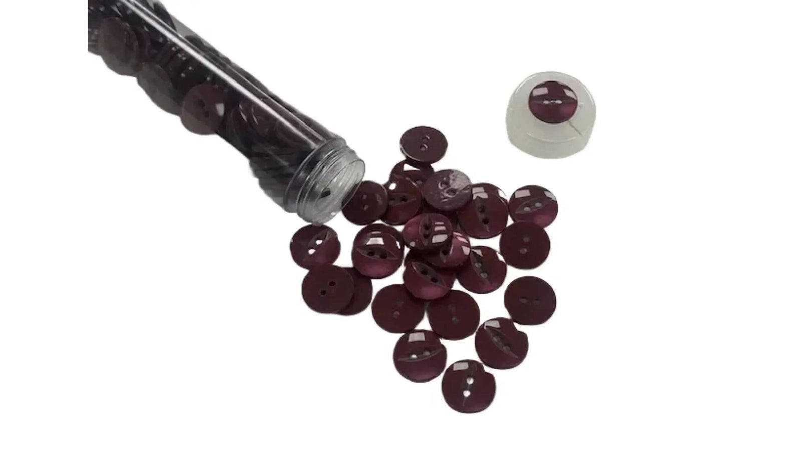 Small Fisheye Flat Buttons - 11mm - Cheap Fabrics