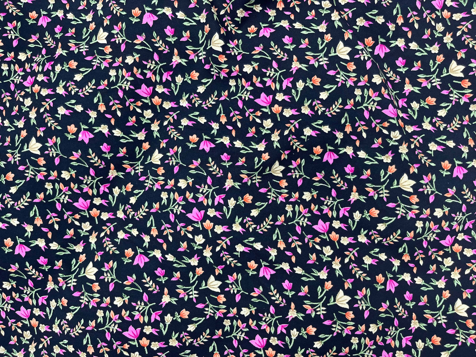 Fleur - Clearance Printed Crepe Fabric - Cheap Fabrics