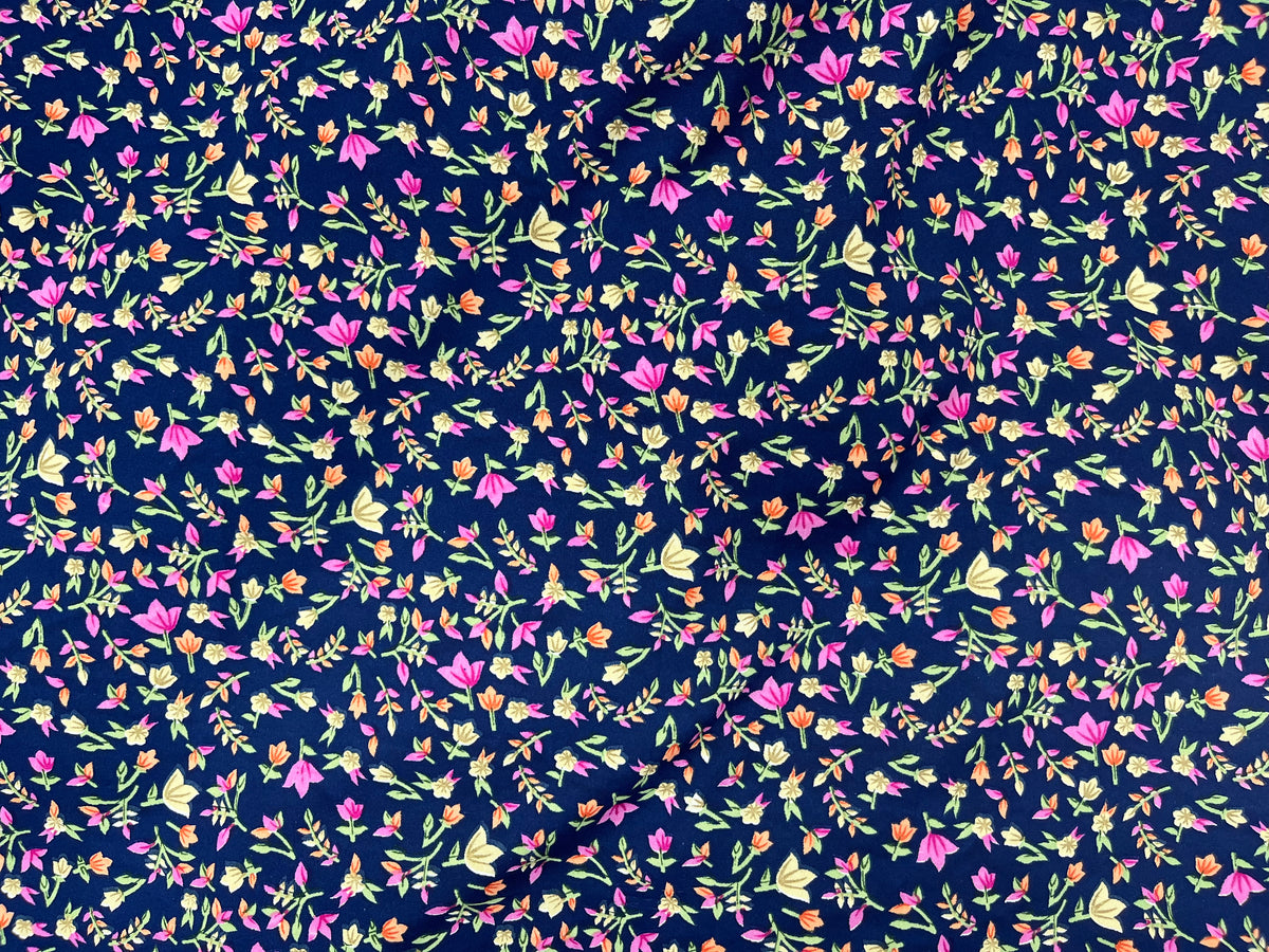 Fleur - Clearance Printed Crepe Fabric - Cheap Fabrics