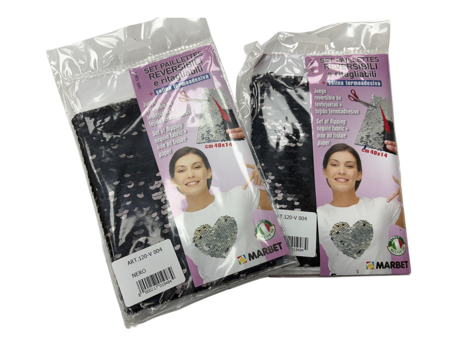 Flip Sequins: Iron-on: 40 x 14cm: BLACK - Cheap Fabrics