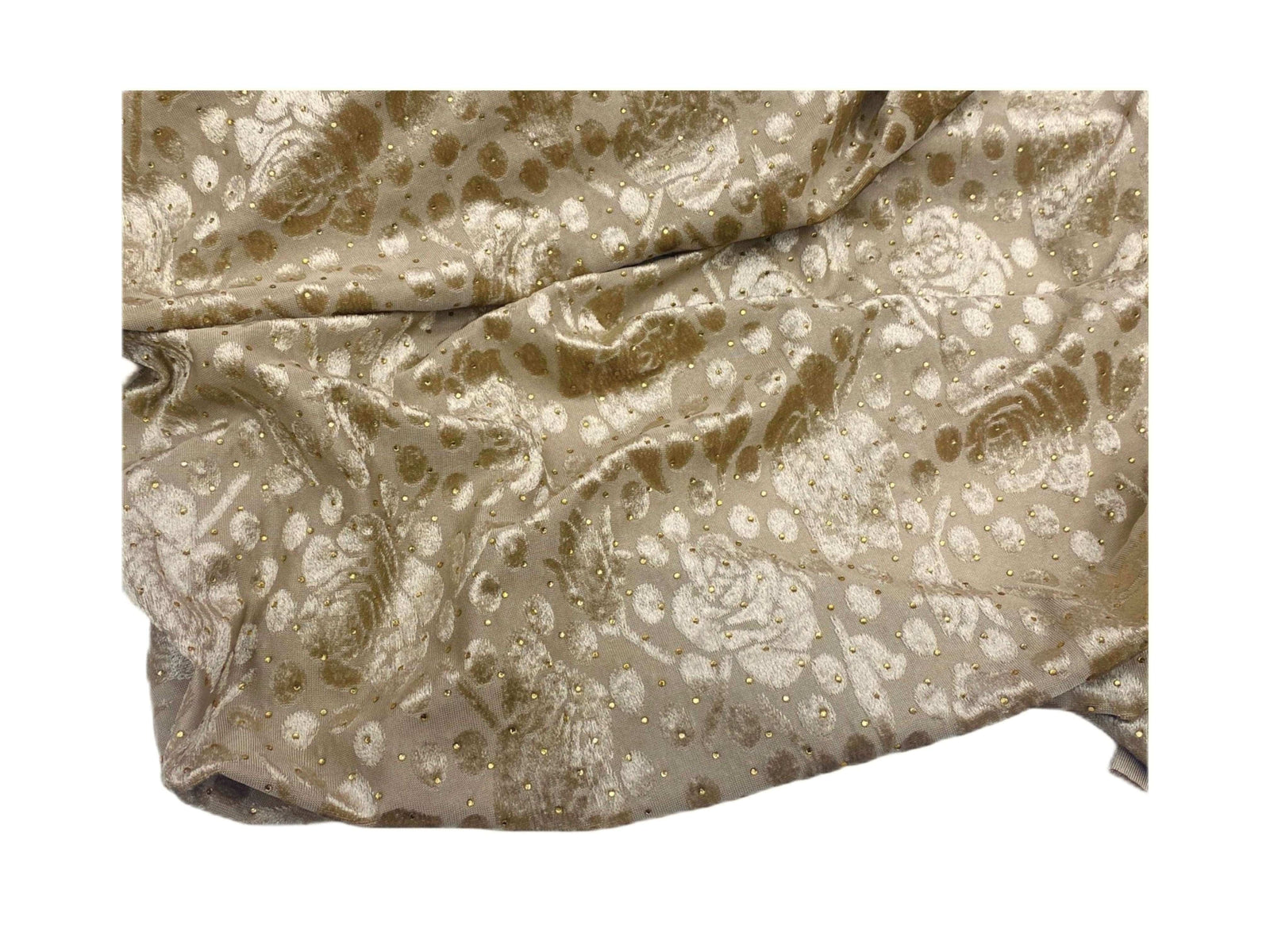 Floral Crystals - Burn Out Velvet - Cheap Fabrics