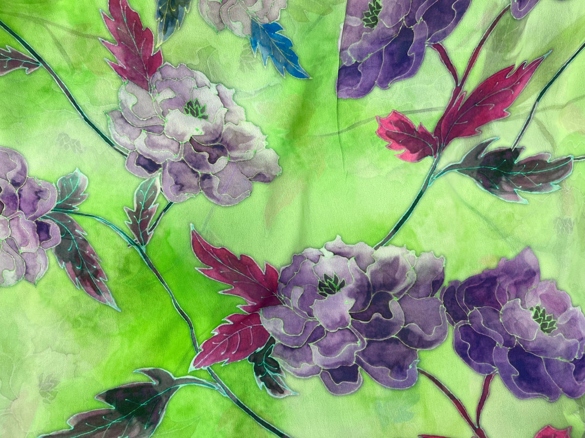 Floral Life - Printed Chiffon - Cheap Fabrics