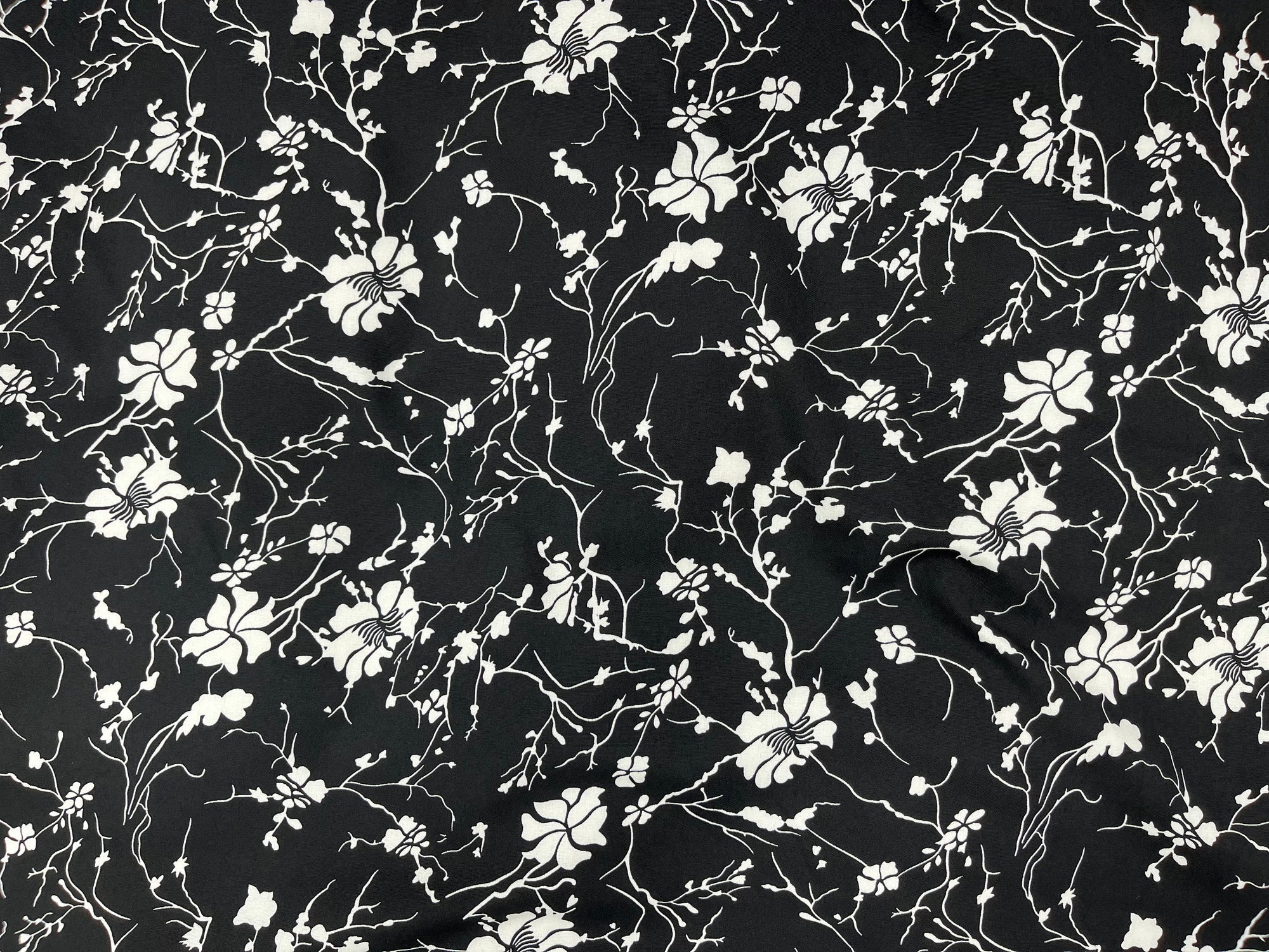 Floral Mono - Printed Crepe Fabric