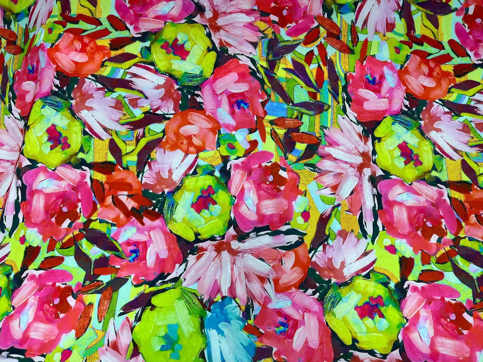 Floral Punch - Super Deluxe Satin - Cheap Fabrics